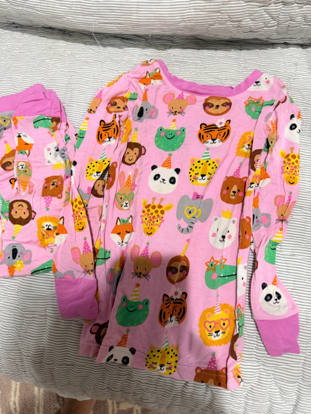 Little Sleepies Pink Animal Character One-Piece Bodysuit
